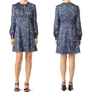 Slate & Willow Blue Abstract Floral Dress